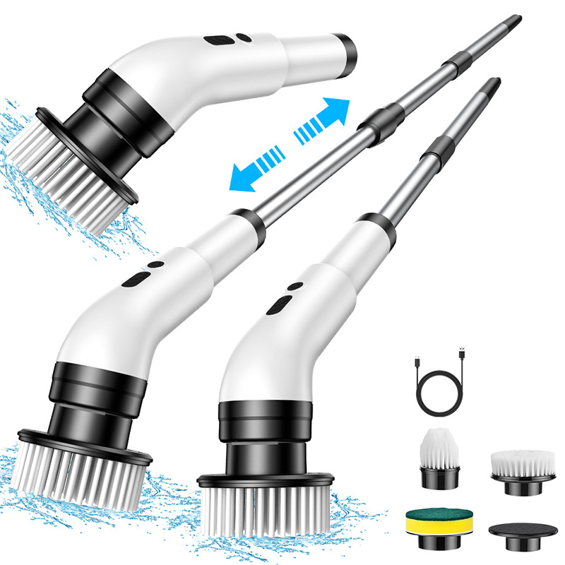 🧹50% DE DESCONTO – Escova Elétrica Multifuncional com Cabo Extensível | Alcança lugares altos, remove gordura & fácil de usar