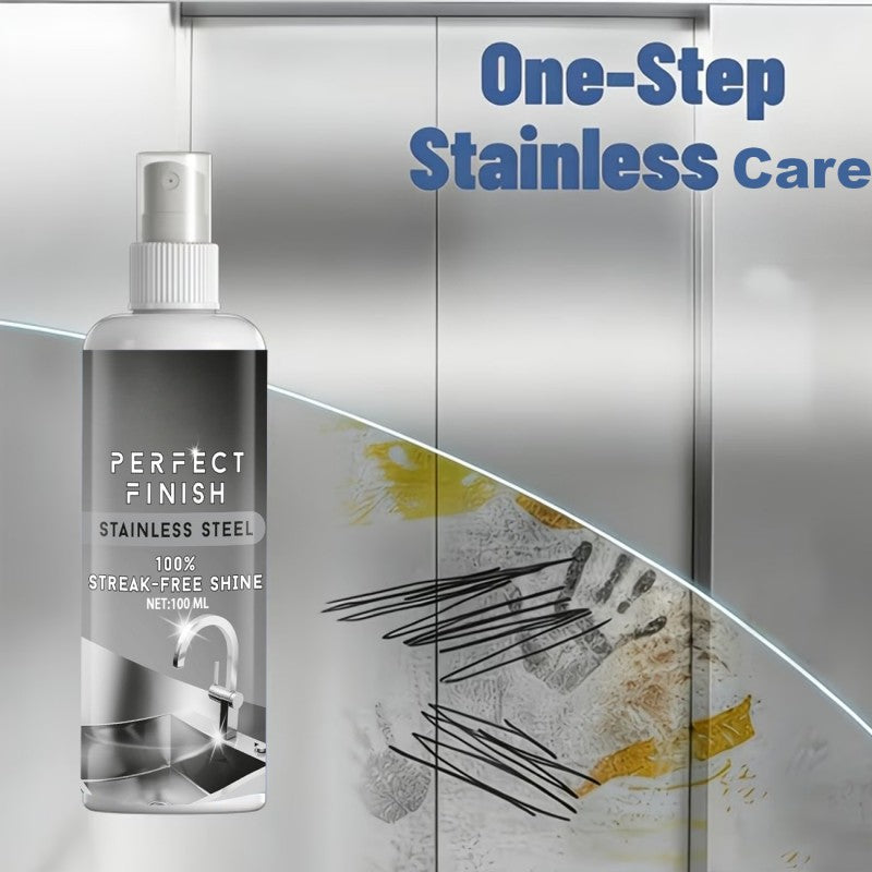 ✨ 50% DE DESCONTO – Limpador de Aço Inoxidável sem Manchas | Remove impressões digitais, brilho duradouro & fácil aplicação