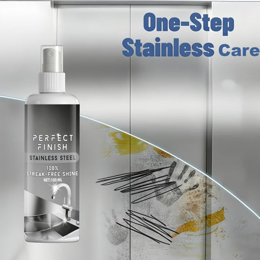 ✨ 50% DE DESCONTO – Limpador de Aço Inoxidável sem Manchas | Remove impressões digitais, brilho duradouro & fácil aplicação