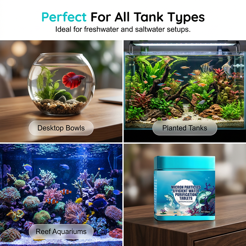 🐠 50% DE DESCONTO – Pastilhas Purificadoras para Aquário | Água cristalina, eficientes & seguras para peixes