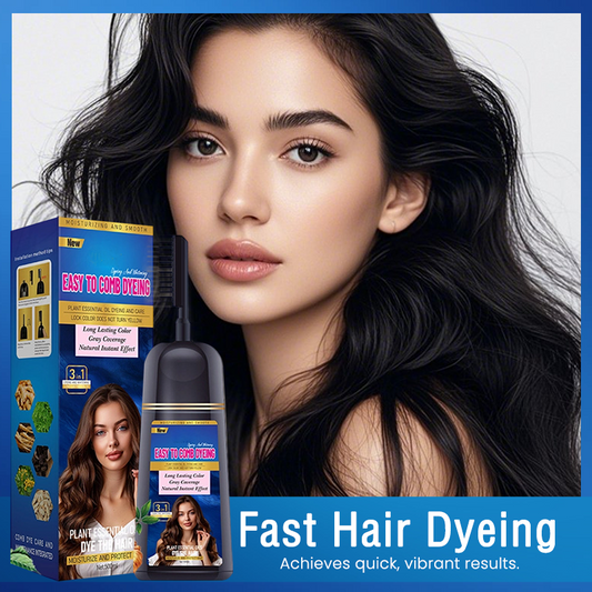 💇‍♀️ 50% DE DESCONTO – Tinta 3 em 1 para Cabelo com Pente | Aplicação uniforme, coloração intensa & prátic