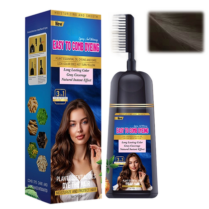 💇‍♀️ 50% DE DESCONTO – Tinta 3 em 1 para Cabelo com Pente | Aplicação uniforme, coloração intensa & prátic