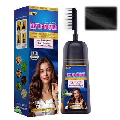 💇‍♀️ 50% DE DESCONTO – Tinta 3 em 1 para Cabelo com Pente | Aplicação uniforme, coloração intensa & prátic