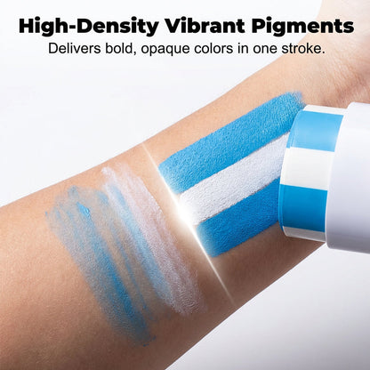 🎨 50% DE DESCONTO – Bastão de Tinta Facial com Listras | Seguro, fácil remoção & ideal para festas