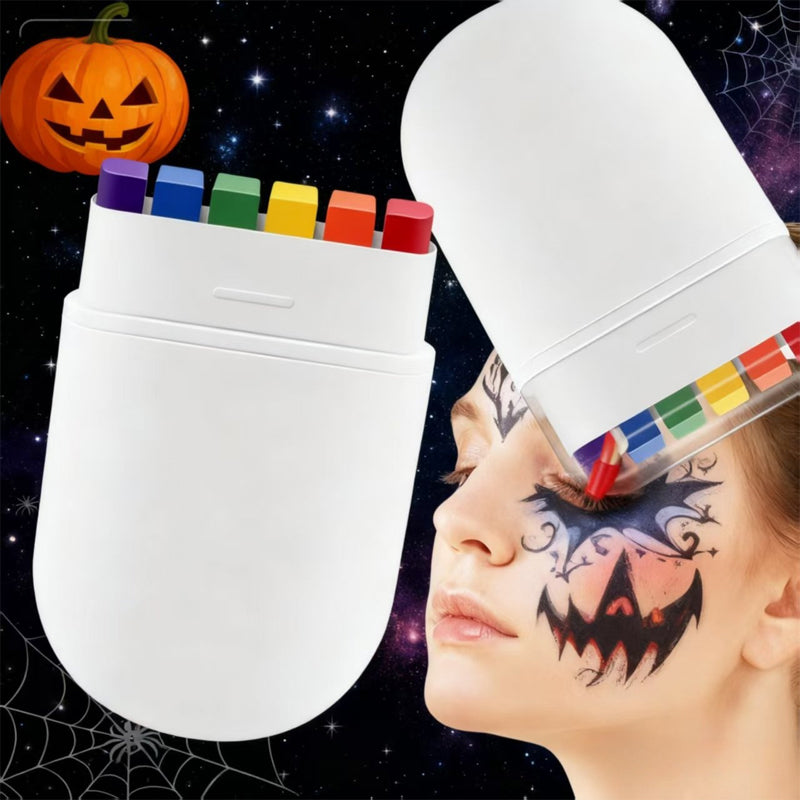 🎨 50% DE DESCONTO – Bastão de Tinta Facial com Listras | Seguro, fácil remoção & ideal para festas