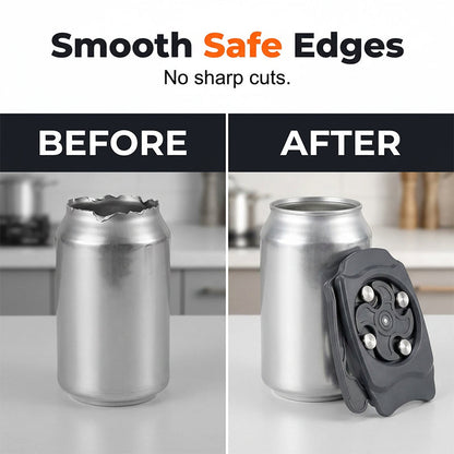 🥫 50% DE DESCONTO – Abridor de Latas com Borda Lisa e Segura | Corte suave, sem riscos & fácil de usar
