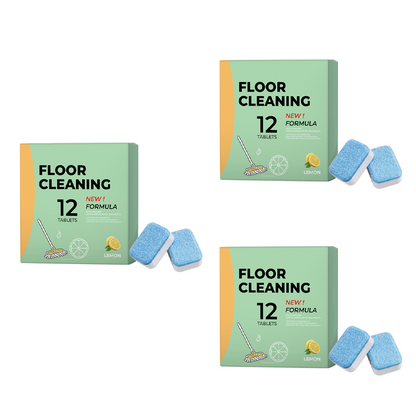 🧼 50% DE DESCONTO – Pastilhas de Limpeza para Pisos | Para madeira, azulejo e mármore, secagem rápida & sem manchas 🍋