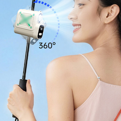 🌀 50% DE DESCONTO – Mini Ventilador Multiuso | Para guarda-chuva, mesa e exteriores – portátil & prático