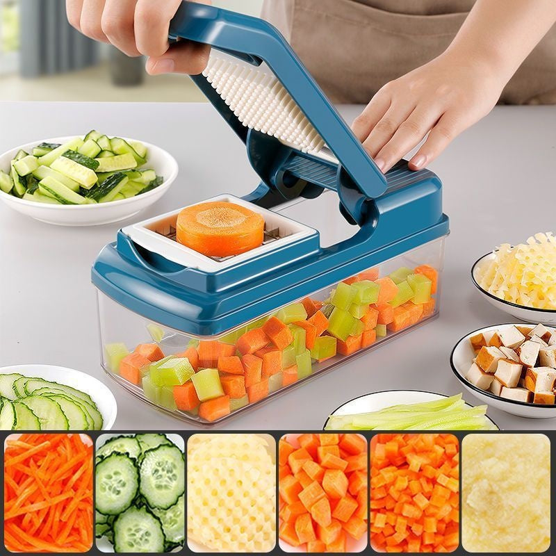 🧄 50% DE DESCONTO – Picador Multifuncional de Alimentos com Recipiente | Rápido, prático & fácil de limpar