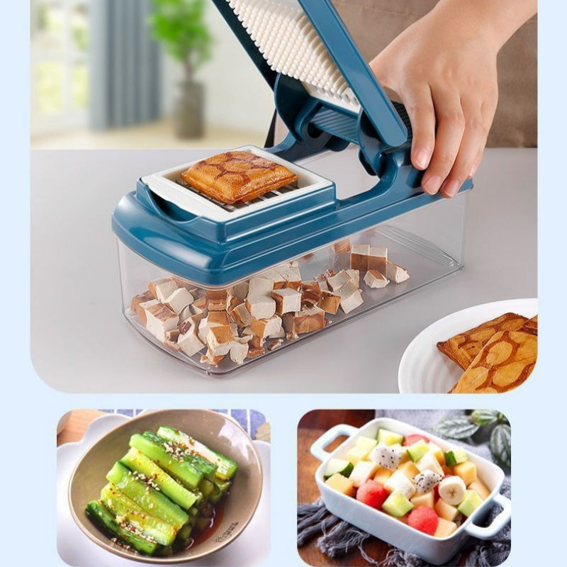 🧄 50% DE DESCONTO – Picador Multifuncional de Alimentos com Recipiente | Rápido, prático & fácil de limpar
