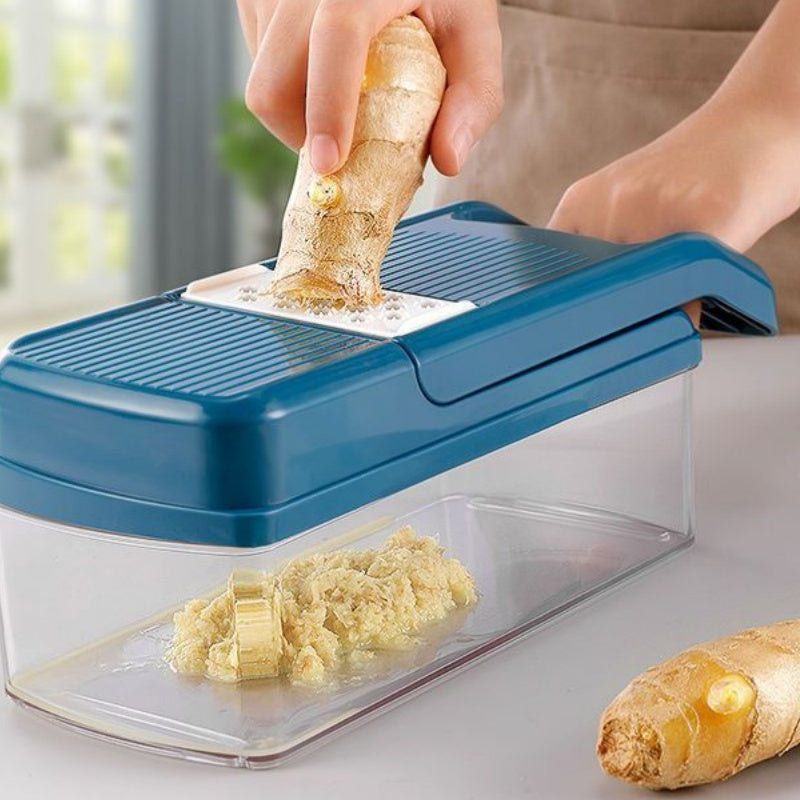 🧄 50% DE DESCONTO – Picador Multifuncional de Alimentos com Recipiente | Rápido, prático & fácil de limpar