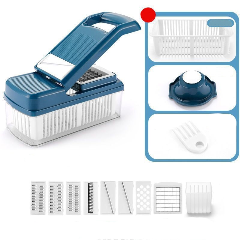 🧄 50% DE DESCONTO – Picador Multifuncional de Alimentos com Recipiente | Rápido, prático & fácil de limpar