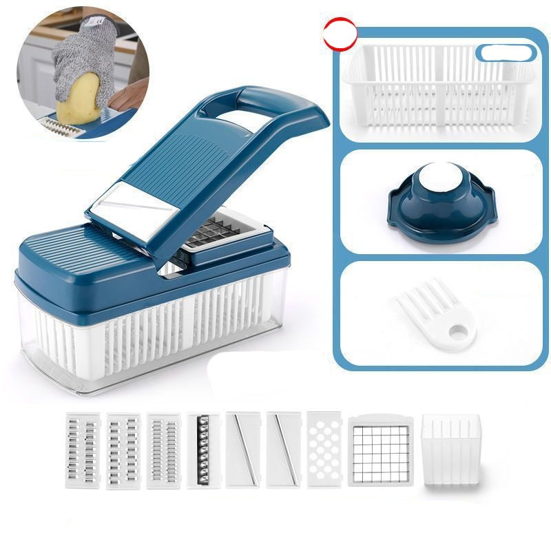 🧄 50% DE DESCONTO – Picador Multifuncional de Alimentos com Recipiente | Rápido, prático & fácil de limpar