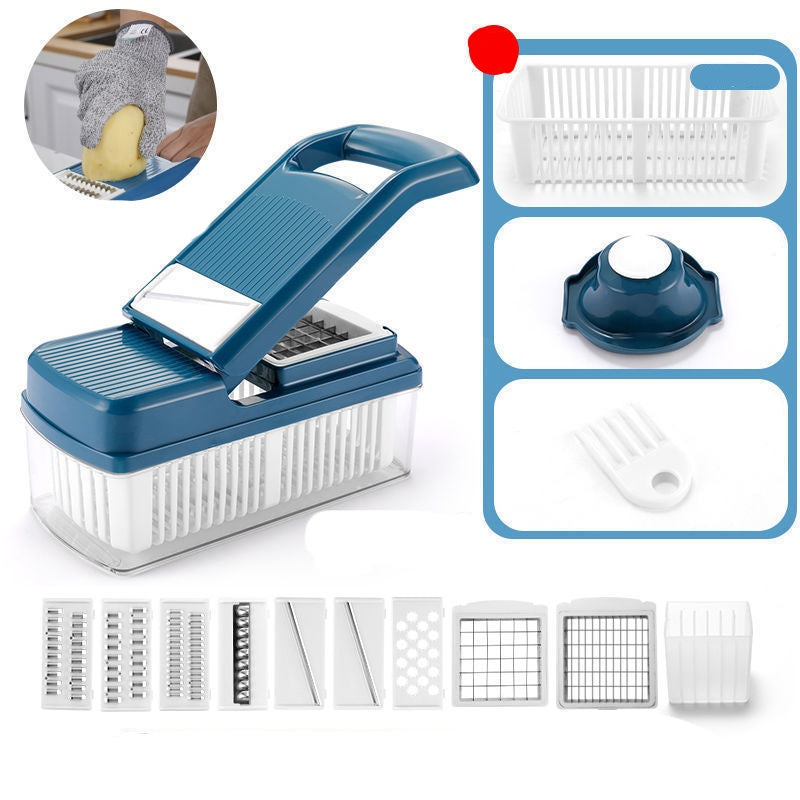🧄 50% DE DESCONTO – Picador Multifuncional de Alimentos com Recipiente | Rápido, prático & fácil de limpar