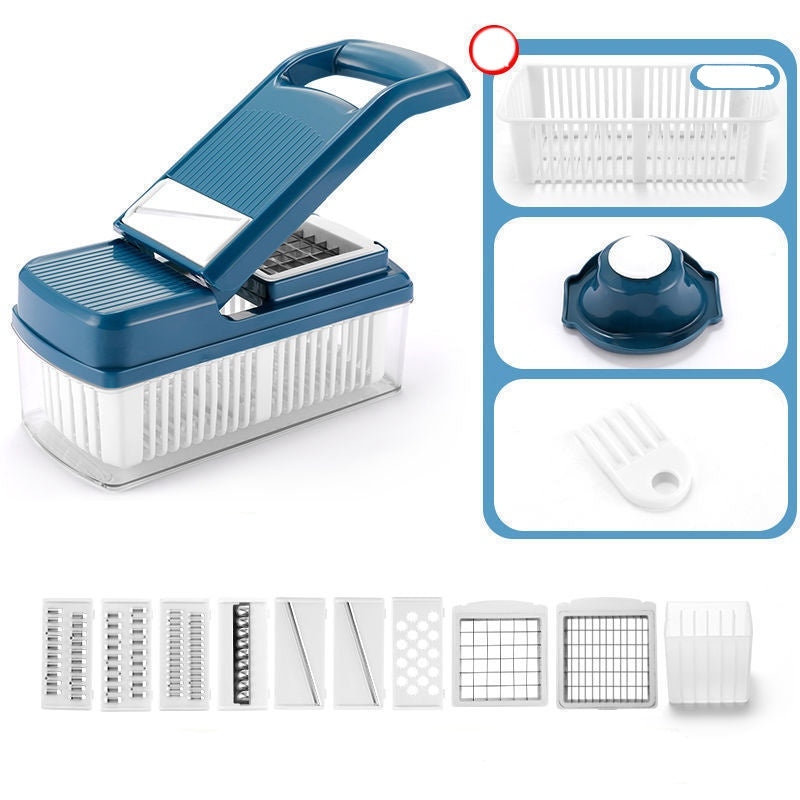 🧄 50% DE DESCONTO – Picador Multifuncional de Alimentos com Recipiente | Rápido, prático & fácil de limpar