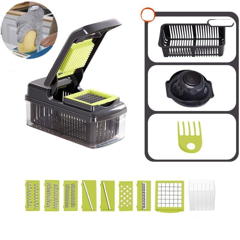 🧄 50% DE DESCONTO – Picador Multifuncional de Alimentos com Recipiente | Rápido, prático & fácil de limpar