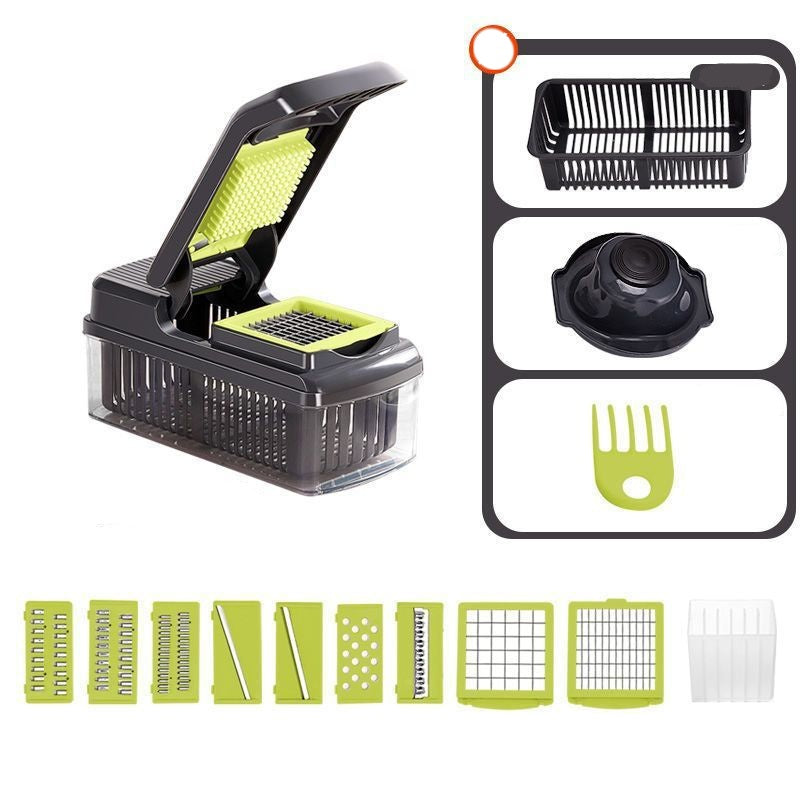 🧄 50% DE DESCONTO – Picador Multifuncional de Alimentos com Recipiente | Rápido, prático & fácil de limpar