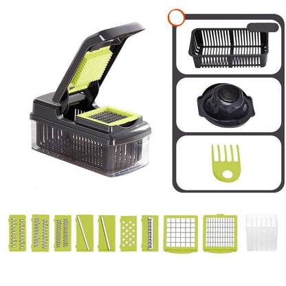 🧄 50% DE DESCONTO – Picador Multifuncional de Alimentos com Recipiente | Rápido, prático & fácil de limpar
