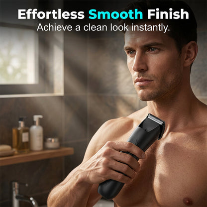 ⚡ 50% DE DESCONTO – Aparador Elétrico Corporal Masculino | Preciso, seguro & ideal para banho