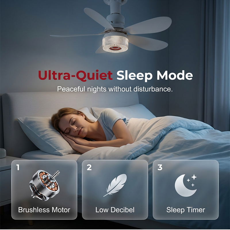 💡 50% DE DESCONTO – Ventilador de Teto 3 em 1 com Luz e Bluetooth | Refresca, ilumina & som ambiente