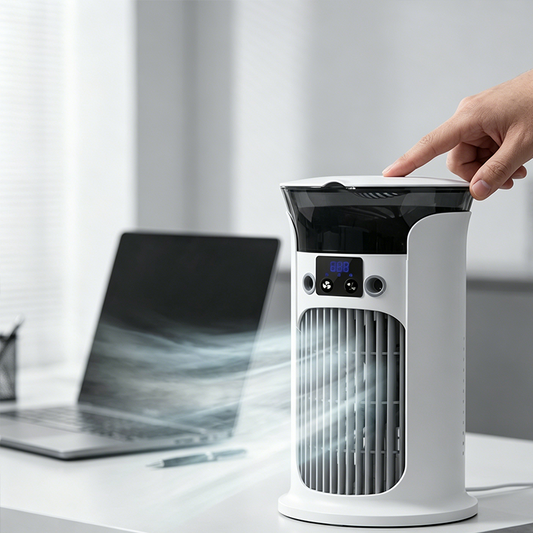 🌀 50% DE DESCONTO – Ventilador de Mesa 3 em 1 | Refresca, compacto & econômico