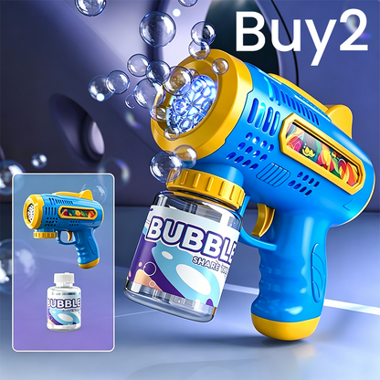 🎁 50% DE DESCONTO – Pistola de Bolhas com Luz para Crianças | Múltiplos furos, divertida & colorida