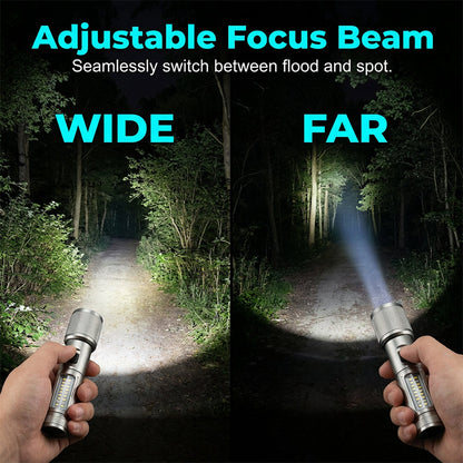 🔦 50% DE DESCONTO – Lanterna LED com Zoom Multifuncional | Ajustável, potente & compacta