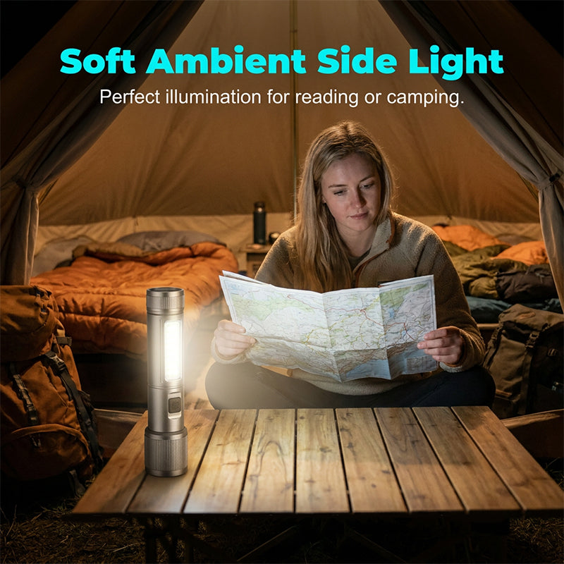 🔦 50% DE DESCONTO – Lanterna LED com Zoom Multifuncional | Ajustável, potente & compacta