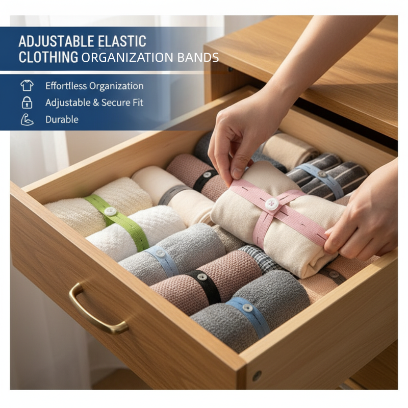 🧺 50% DE DESCONTO – Elásticos Ajustáveis para Organizar Roupas | Mantém tudo no lugar, prático & versátil