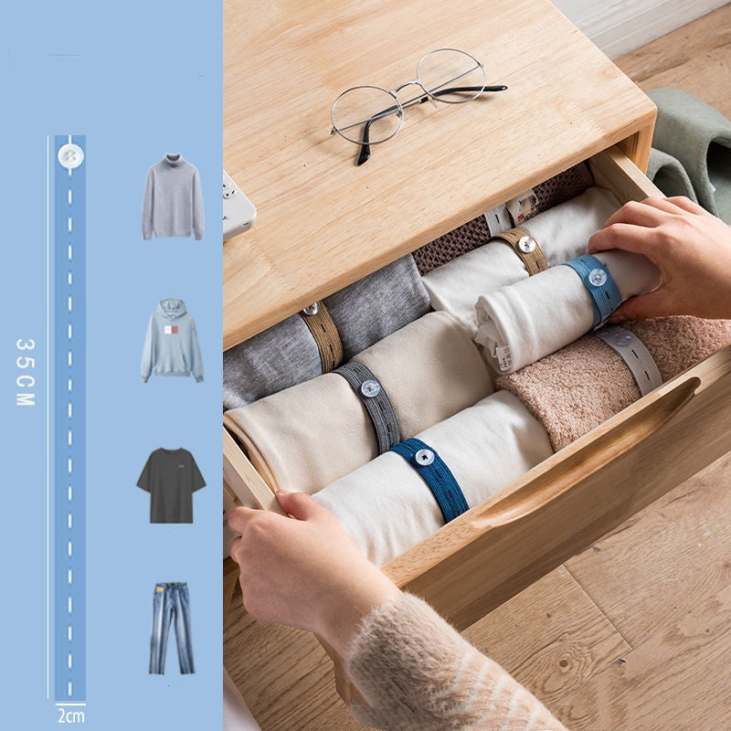 🧺 50% DE DESCONTO – Elásticos Ajustáveis para Organizar Roupas | Mantém tudo no lugar, prático & versátil