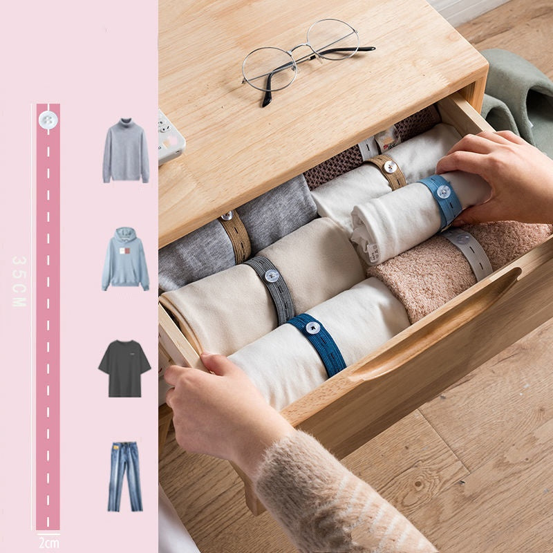 🧺 50% DE DESCONTO – Elásticos Ajustáveis para Organizar Roupas | Mantém tudo no lugar, prático & versátil