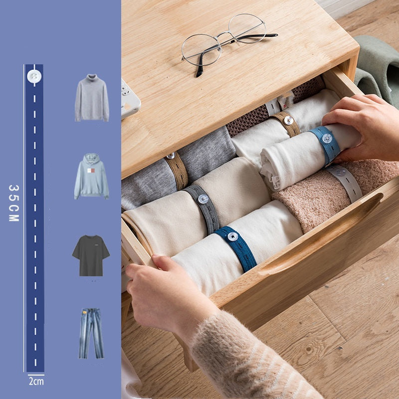 🧺 50% DE DESCONTO – Elásticos Ajustáveis para Organizar Roupas | Mantém tudo no lugar, prático & versátil