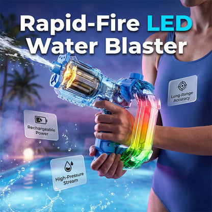 💦 50% DE DESCONTO – Lançador de Água com LED Elétrico | Jato potente, iluminado & divertido