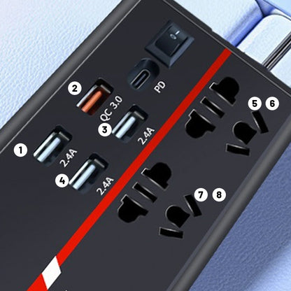 🔌 50% DE DESCONTO – Inversor Universal para Carro | Converte 12V para 110V/220V, potente & portátil