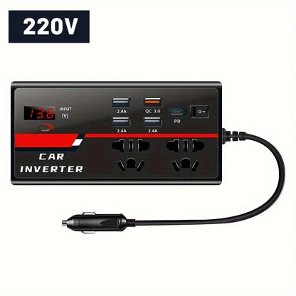 🔌 50% DE DESCONTO – Inversor Universal para Carro | Converte 12V para 110V/220V, potente & portátil