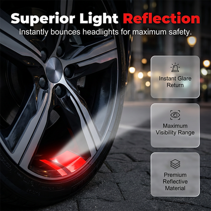 🚗 50% DE DESCONTO – Adesivo Refletivo para Aro de Carro | Segurança noturna, estilo & fácil aplicação