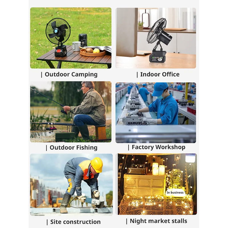 🌀 50% DE DESCONTO – Ventilador de Camping Sem Fio Portátil | Recarregável, leve & ideal para exteriores