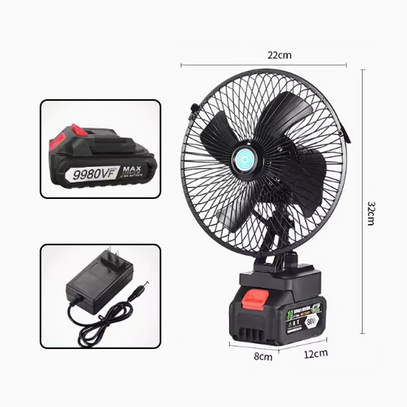 🌀 50% DE DESCONTO – Ventilador de Camping Sem Fio Portátil | Recarregável, leve & ideal para exteriores