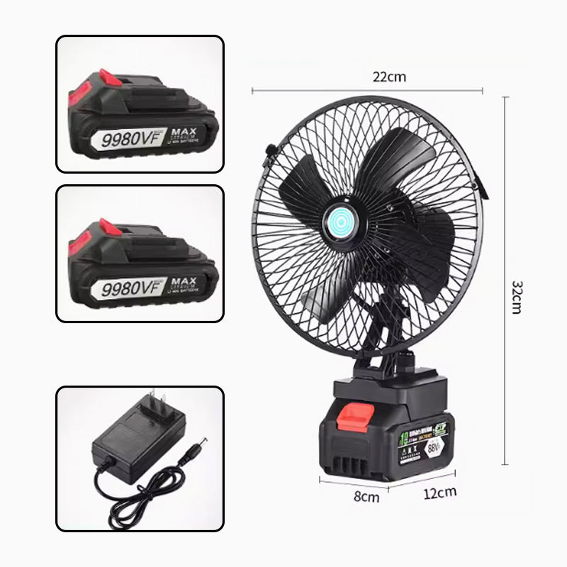 🌀 50% DE DESCONTO – Ventilador de Camping Sem Fio Portátil | Recarregável, leve & ideal para exteriores