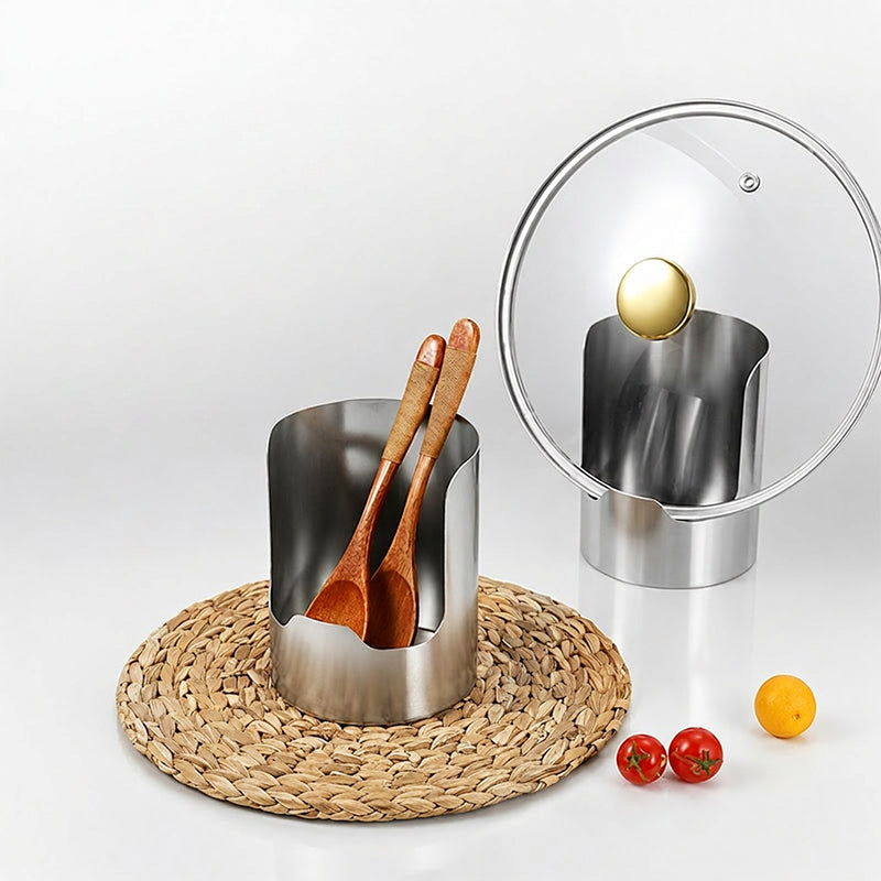 🍳 50% DE DESCONTO – Suporte Multiuso para Utensílios de Cozinha | Organizador giratório, escorrega & otimiza espaço
