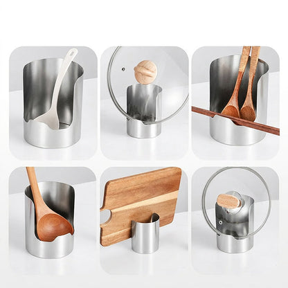 🍳 50% DE DESCONTO – Suporte Multiuso para Utensílios de Cozinha | Organizador giratório, escorrega & otimiza espaço