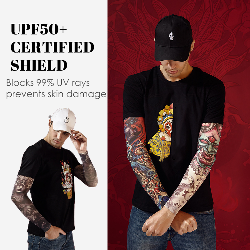 🧴 50% DE DESCONTO – Manga Térmica com Proteção Solar para Tatuagem | Respirável, protege tatuagens & refrescante