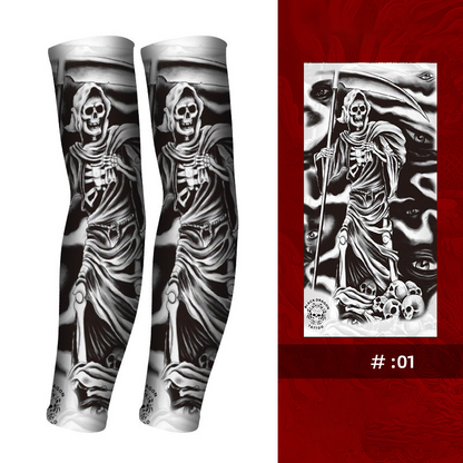 🧴 50% DE DESCONTO – Manga Térmica com Proteção Solar para Tatuagem | Respirável, protege tatuagens & refrescante