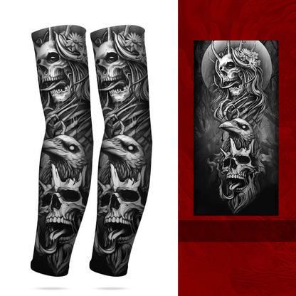🧴 50% DE DESCONTO – Manga Térmica com Proteção Solar para Tatuagem | Respirável, protege tatuagens & refrescante
