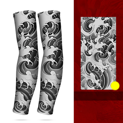 🧴 50% DE DESCONTO – Manga Térmica com Proteção Solar para Tatuagem | Respirável, protege tatuagens & refrescante