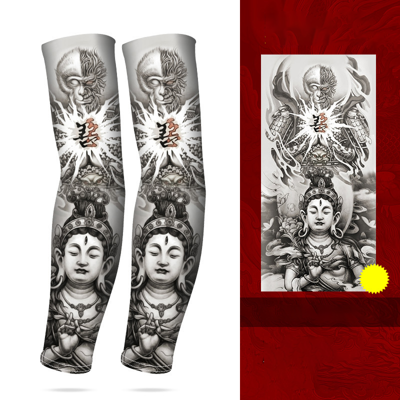 🧴 50% DE DESCONTO – Manga Térmica com Proteção Solar para Tatuagem | Respirável, protege tatuagens & refrescante