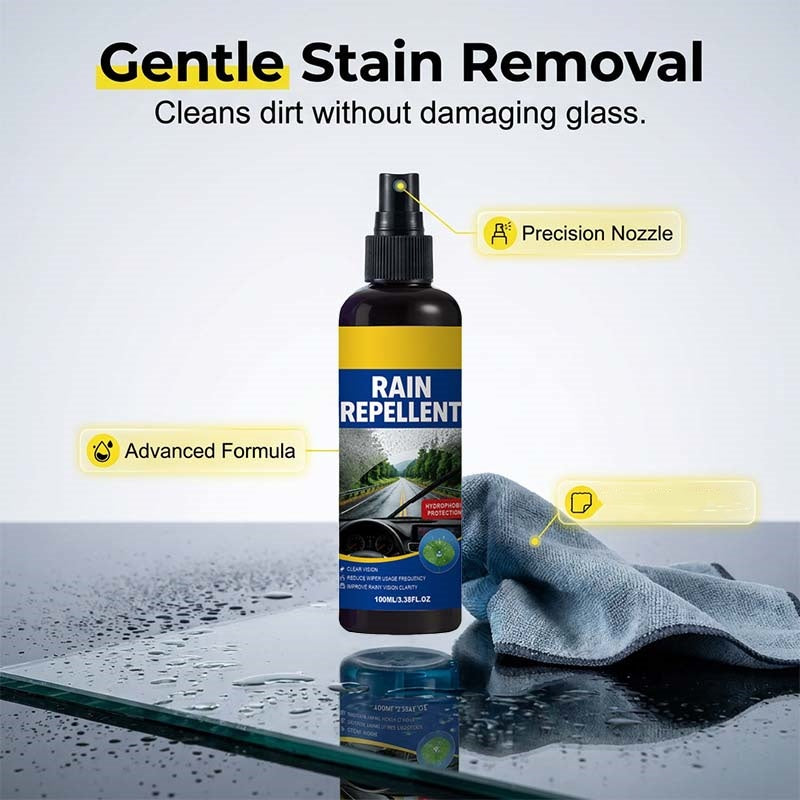 💧 50% DE DESCONTO – Spray Repelente de Chuva para Para-brisas | Visibilidade cristalina, ação rápida & segurança na chuva