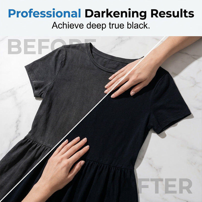 👕 50% DE DESCONTO – Folhas para Escurecimento de Roupas | Preto intenso, restaura cores & fácil de usar