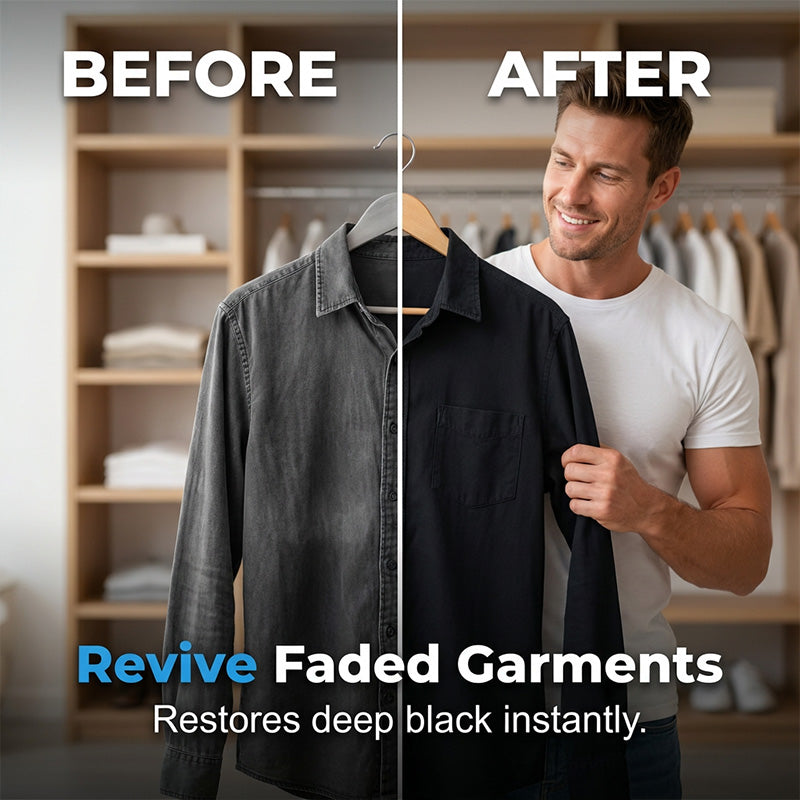 👕 50% DE DESCONTO – Folhas para Escurecimento de Roupas | Preto intenso, restaura cores & fácil de usar