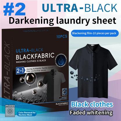 👕 50% DE DESCONTO – Folhas para Escurecimento de Roupas | Preto intenso, restaura cores & fácil de usar